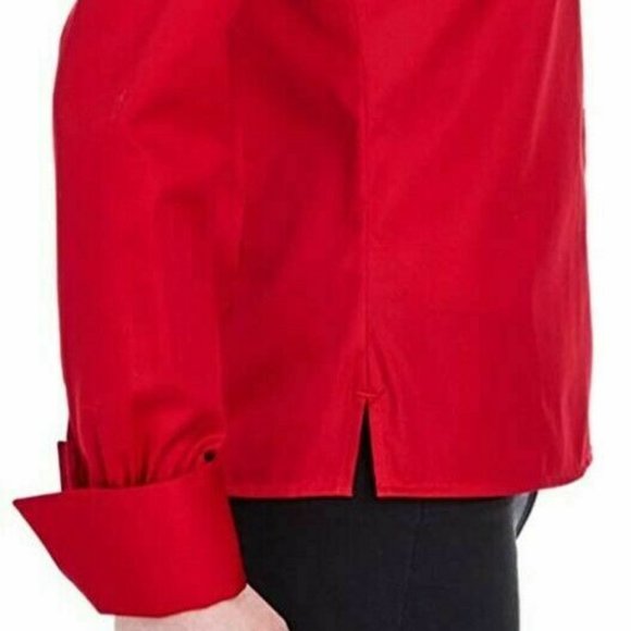 NWT ULTRACLUB WHISPER ELITE TWILL CARDINAL RED BUTTON DOWN MEDIUM, LARGE - Picture 4 of 11